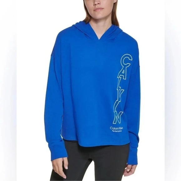 Calvin Klein Performance Tops - Calvin Klein Performance Outline Logo Hoodie